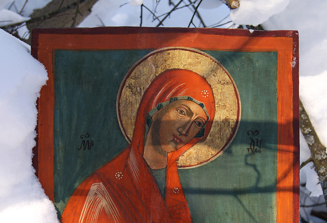 «Св. Иоанн Богослов в молчании» XVIII века на фоне вологодских полей